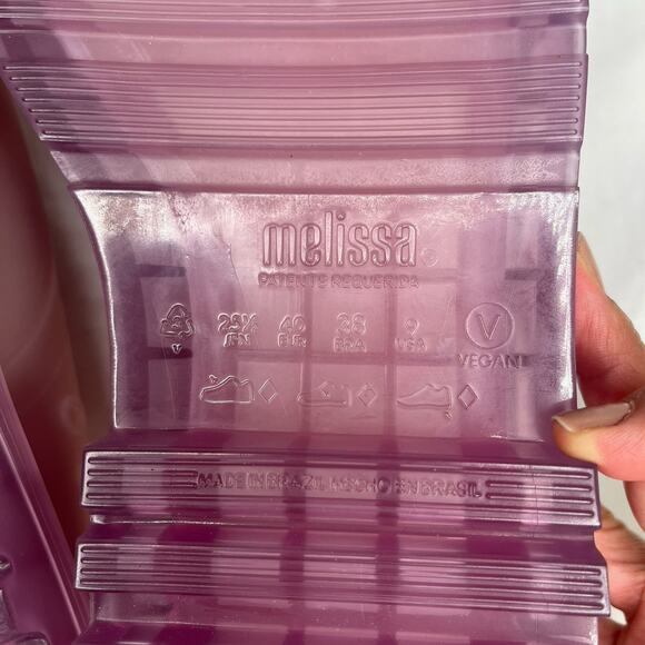 Melissa Pink Lace Up Vegan Shoes Size 9 NWOB Made in Brazil Waterproof, unique - Picture 9 of 10